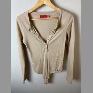 N.Philanthropy henley bodysuit sz s